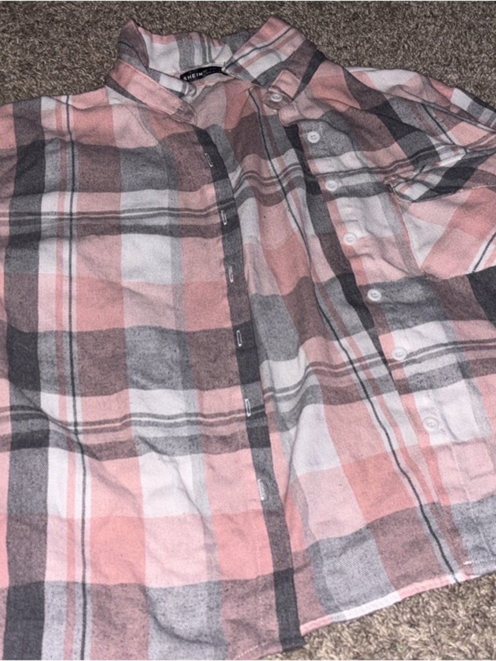 Women’s pink and gray flannel size large